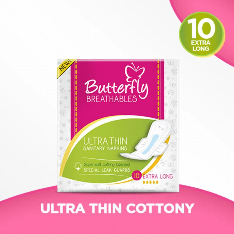 Butterfly Ultra Breathable Extra Long 1 x 10's Box Pack sanitary napkins